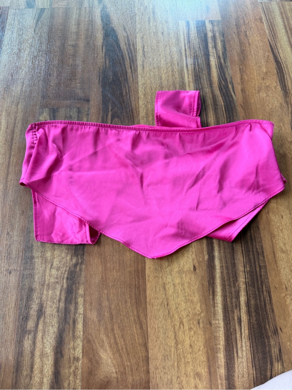Le Lis Hot Pink strapless tied Top